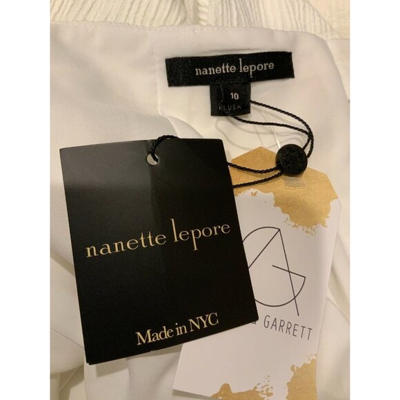 Nanette Lepore White Pleated Pencil Skirt, Size 10 - NWT! $278.00 - Picture 6 of 7